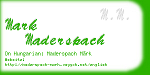 mark maderspach business card
